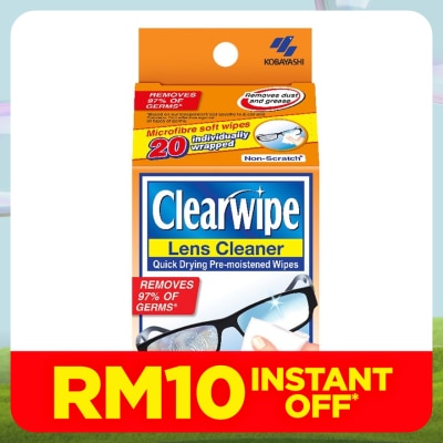 CLEARWIPES Quick Drying Pre-Moistened Wipes 20s