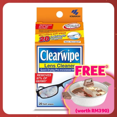 CLEARWIPES Quick Drying Pre-Moistened Wipes 20s