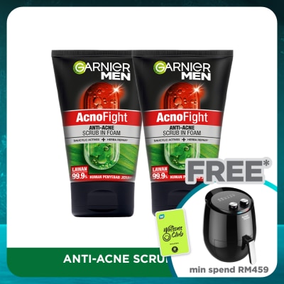 GARNIER MEN Acnofight Anti-Acne Foam Twin Pack 2X100ml