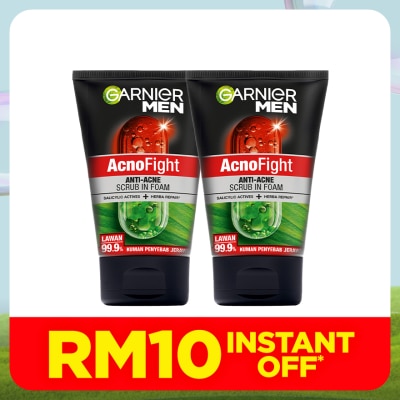 GARNIER MEN Acnofight Anti-Acne Foam Twin Pack 2X100ml