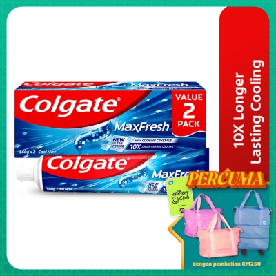 COLGATE - Colgate Max Fresh Cool Mint Toothpaste Valuepack (160g X 2)