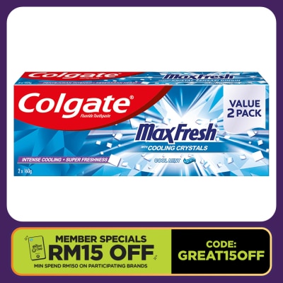 COLGATE Max Fresh Toothpaste 2x160g Valuepack