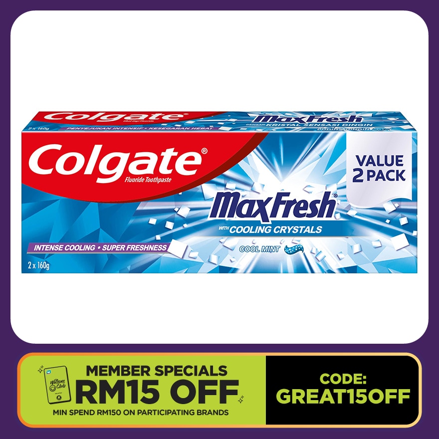 Max Fresh Toothpaste 2x160g Valuepack