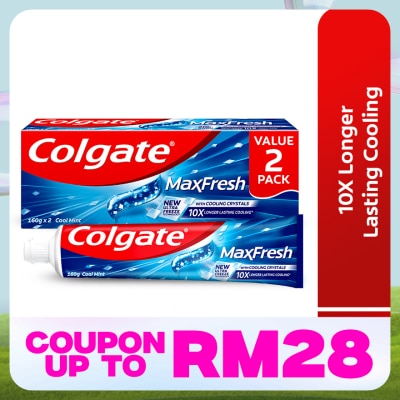 COLGATE Colgate Max Fresh Cool Mint Toothpaste Valuepack (160g X 2)