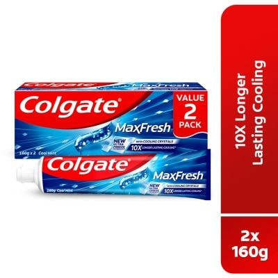 COLGATE Colgate Max Fresh Cool Mint Toothpaste Valuepack (160g X 2)