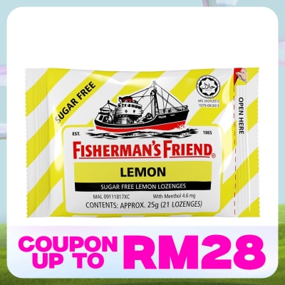 FISHERMAN'S Sugar Free Lemon Lozenges 25g