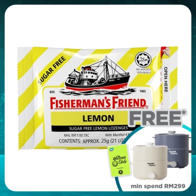 FISHERMAN'S Sugar Free Lemon Lozenges 25g