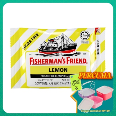 FISHERMAN'S - Sugar Free Lemon Lozenges 25g