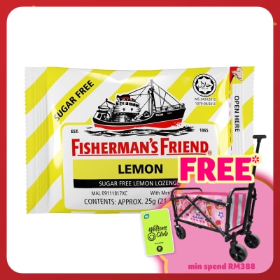 FISHERMAN'S Sugar Free Lemon Lozenges 25g