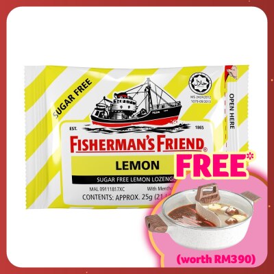 FISHERMAN'S Sugar Free Lemon Lozenges 25g