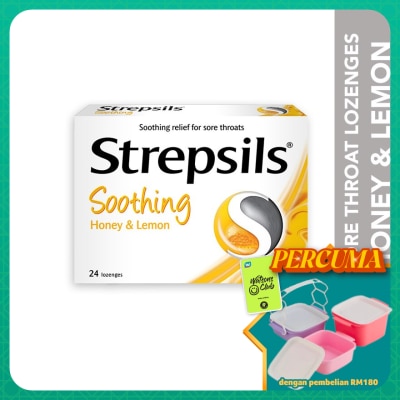 STREPSILS - Sore Throat Lozenges Soothing Honey & Lemon 24s