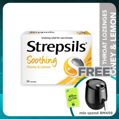 STREPSILS Sore Throat Lozenges Soothing Honey & Lemon 24s