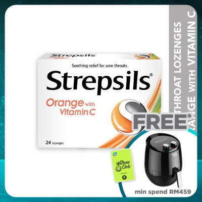 STREPSILS Sore Throat Lozenges Orange with Vitamin C 24s