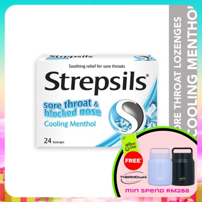 STREPSILS - Sore Throat Lozenges Cooling Menthol 24s