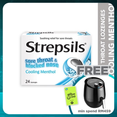 STREPSILS Sore Throat Lozenges Cooling Menthol 24s
