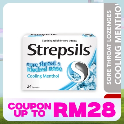 STREPSILS Sore Throat Lozenges Cooling Menthol 24s