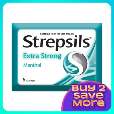 STREPSILS Extra Strong Menthol Lonzenges 6's