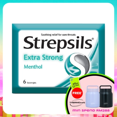 STREPSILS - Extra Strong Menthol Lonzenges 6's