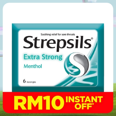 STREPSILS Extra Strong Menthol Lonzenges 6's