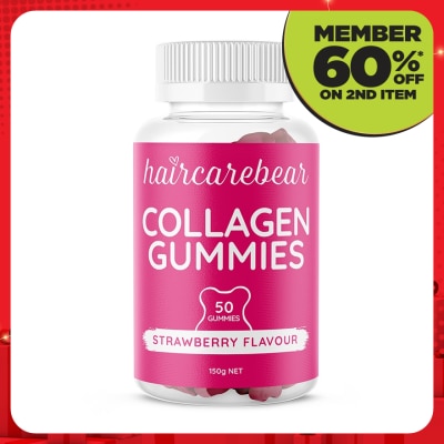 HAIR CARE BEAR Collagen Gummies Strawberry 50s