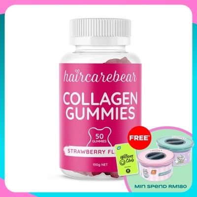 HAIR CARE BEAR Collagen Gummies Strawberry 50s