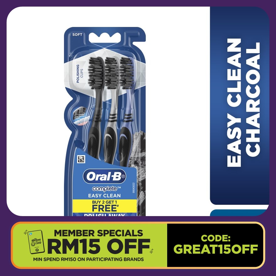 Easy Clean Charcoal Toothbrush 3S