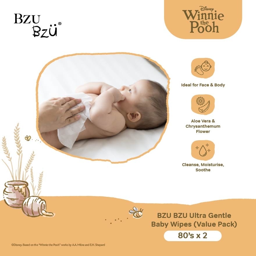 Ultra Gentle Baby Wipes 80x2