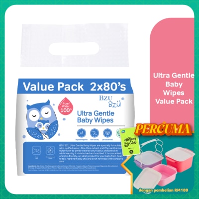 BZU BZU - Ultra Gentle Baby Wipes 80x2