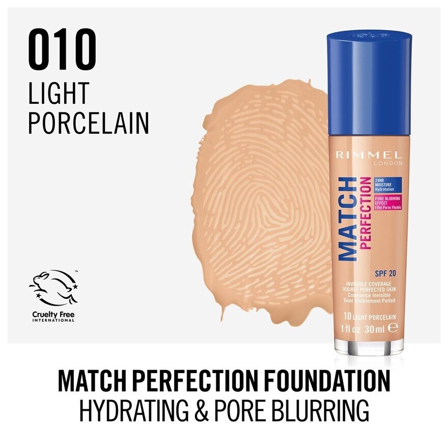 Match Perfection Foundation 10 Light Porcelain 1's