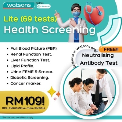 MYDOCLAB LITE Health Screening Voucher (69 test)