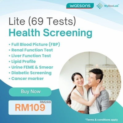 MYDOCLAB LITE Health Screening Voucher (69 Test)