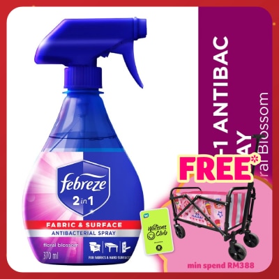 FEBREZE 2-in-1 Antibacterial Disinfectant Spray Floral Blossom 370ml Bottle
