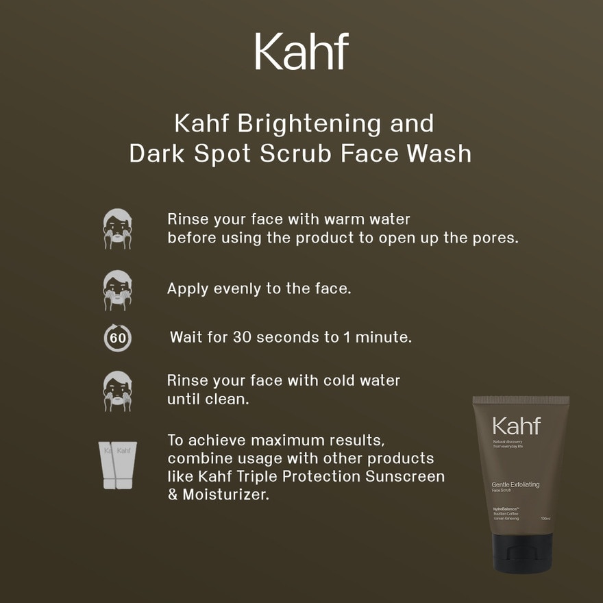 Kahf Brightening and Dark Spot Scrub Face Wash 100 ml