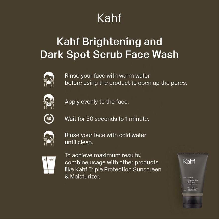 Kahf Brightening and Dark Spot Scrub Face Wash 100 ml