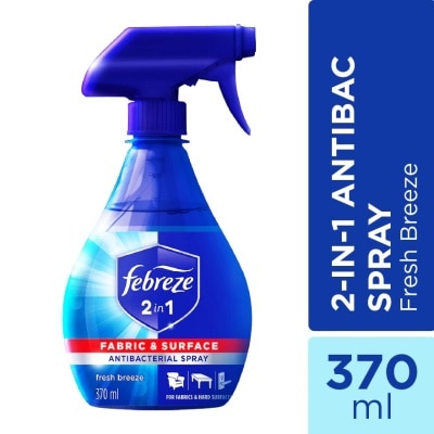 FEBREZE 2-in-1 Antibacterial Disinfectant Spray Fresh Breeze 370ml Bottle