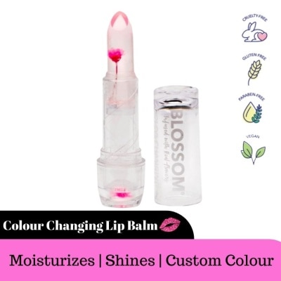 BLOSSOM Color Changing Crystal Lip Balm - Pink Flower 3gm