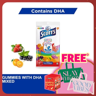 SCOTT'S DHA Omega 3 Gummies Assorted Brain Support 15S