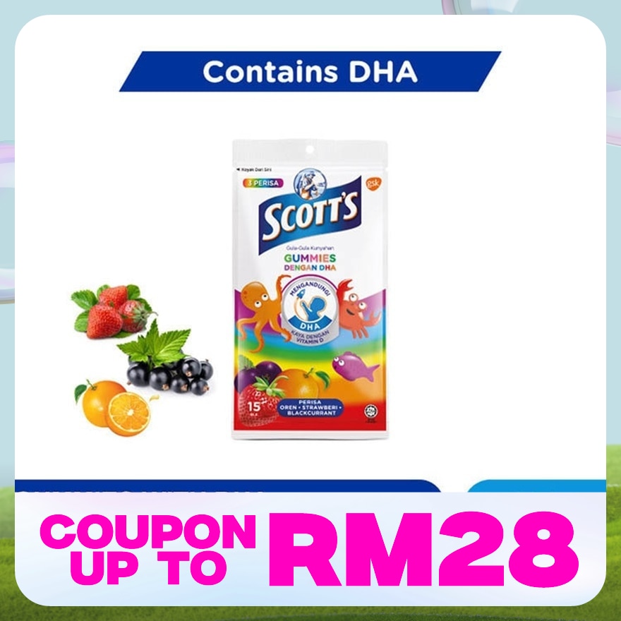 DHA Omega 3 Gummies Assorted Brain Support 15S