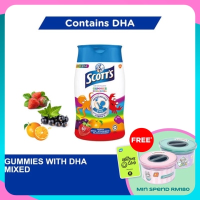 SCOTT'S DHA Omega 3 Gummies Assorted Brain Support 60S