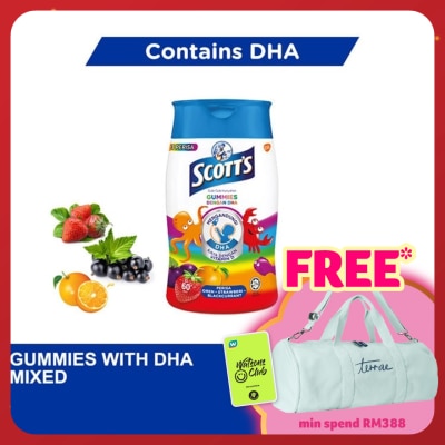 SCOTT'S DHA Omega 3 Gummies Assorted Brain Support 60S