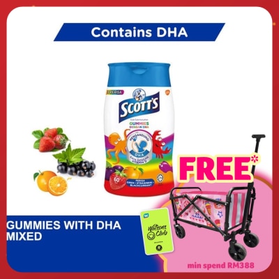 SCOTT'S DHA Omega 3 Gummies Assorted Brain Support 60S