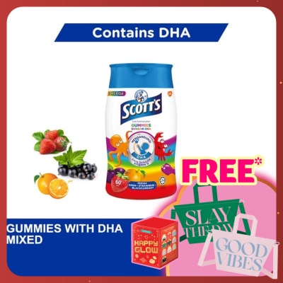 SCOTT'S DHA Omega 3 Gummies Assorted Brain Support 60S
