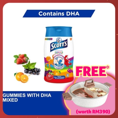 SCOTT'S DHA Omega 3 Gummies Assorted Brain Support 60S