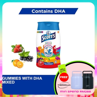 SCOTT'S - DHA Omega 3 Gummies Assorted Brain Support 60S