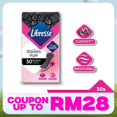 LIBRESSE Slim Pantyliner Black 30s