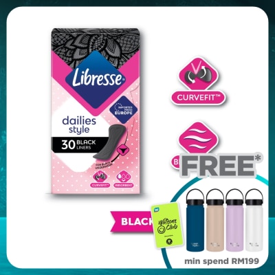 LIBRESSE Slim Pantyliner Black 30s