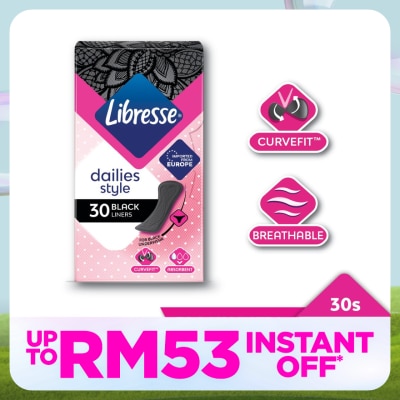 LIBRESSE Slim Pantyliner Black 30s