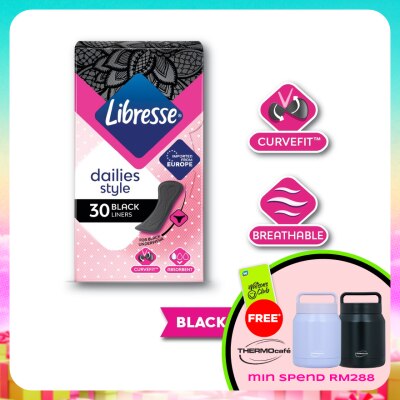LIBRESSE - Slim Pantyliner Black 30s