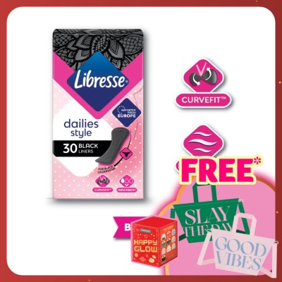 LIBRESSE Slim Pantyliner Black 30s