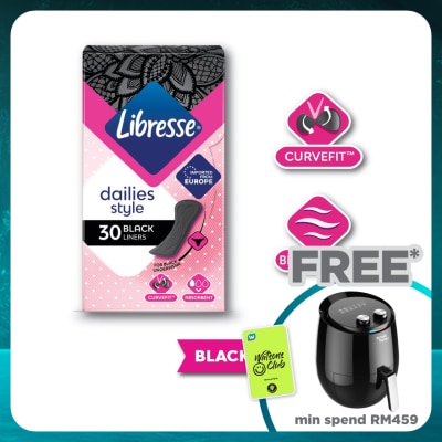 LIBRESSE Slim Pantyliner Black 30s